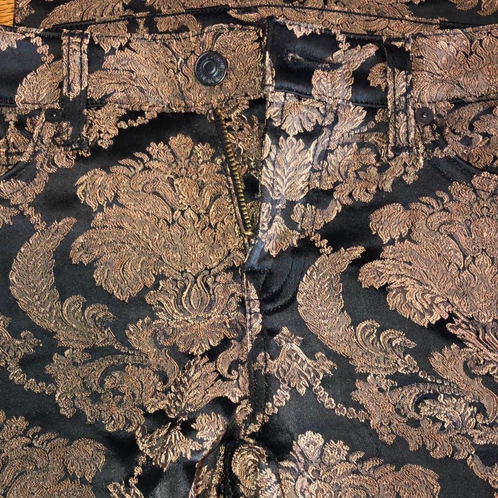 NWOT Awesome Copper Textured  Skinny Jeans Low-Rise 26”/ S / 2-4 - Picture 7 of 8